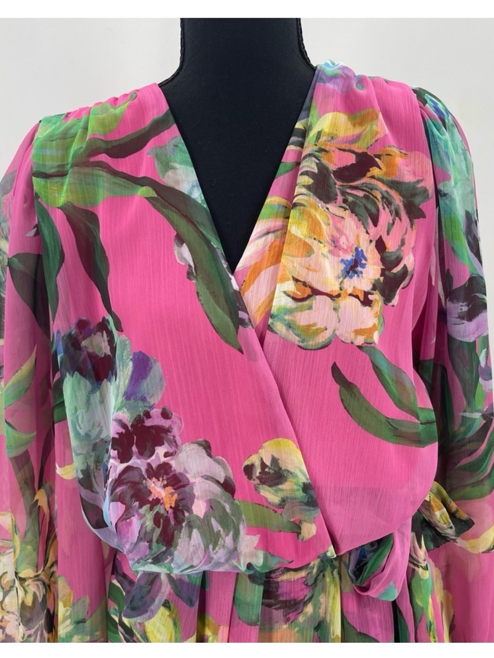 Alex Marie Laurel Wisteria Long Sleeve Tiered Ruffle Hem Dress Size 6 - Picture 7 of 14
